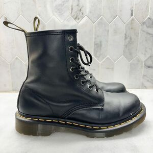 Dr Martens 1460 Nappa Leather Lug Sole Lace-Up Combat Boots Black Size 7